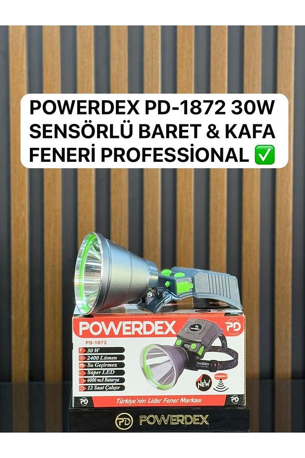 Pd-1872 Sensörlü 30w 2400 Lümen Şarjlı Kafa Feneri (YENİ) - 1
