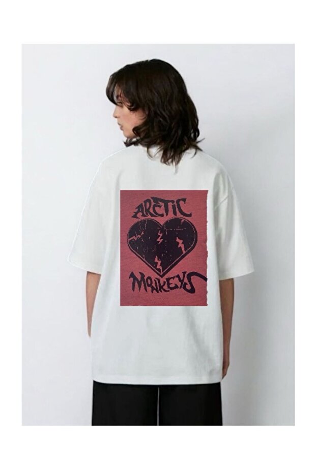 Retro Arctic Monkeys Front Printed Oversize Tshirt - 1