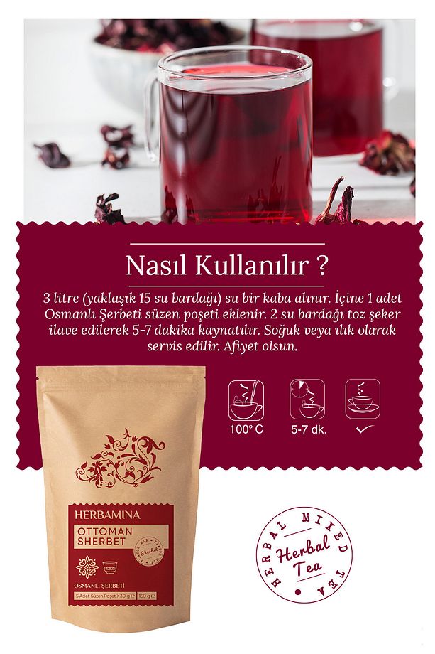 Osmanlı Şerbeti 150 gr - Süzen Poşet 30x5 Adet - 3