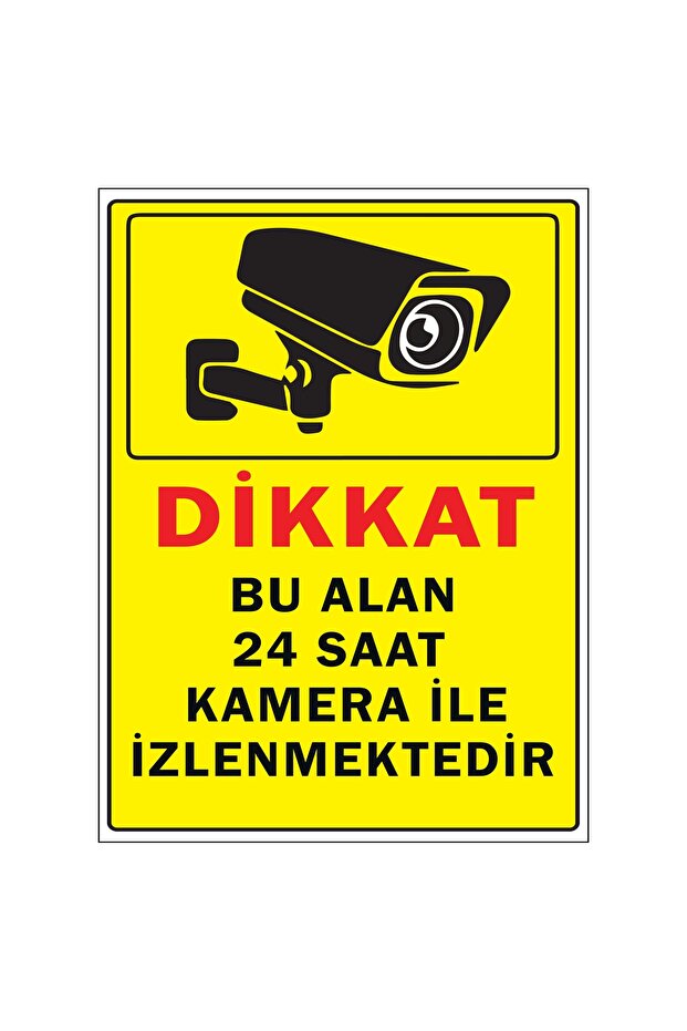 Metal This Area Is Monitored 24 Hours With Camera 15 Cm X 20 Cm Warning Sign Directional Sign