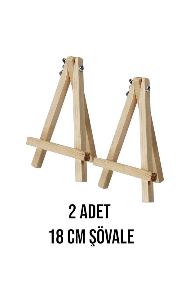 2 Adet Mini Şövale Masa Üstü Şövale Telefon Tutucu 18cm Şövale - 1
