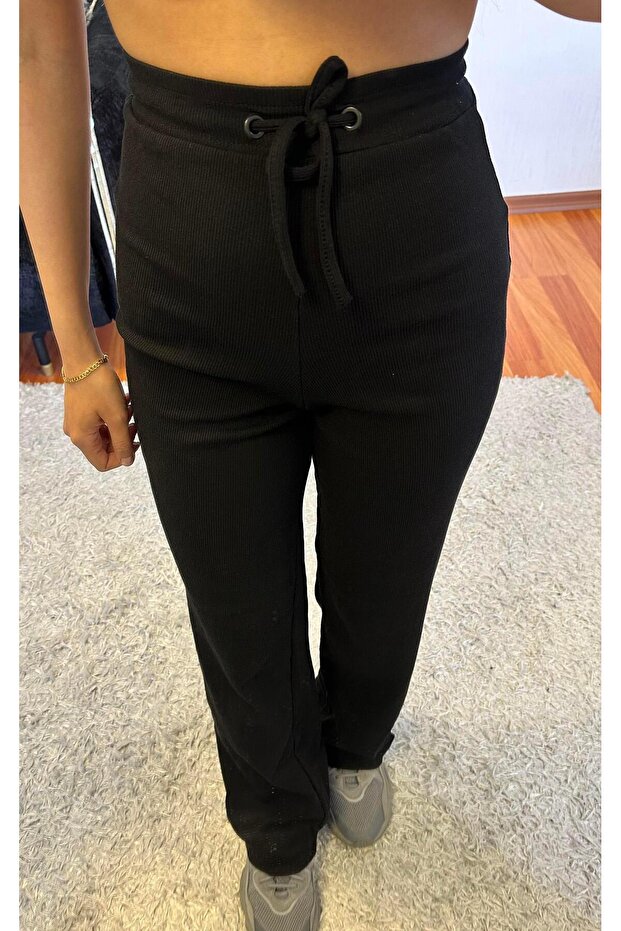 طقم أساسي أسود مضلع - قماش مرن - 3