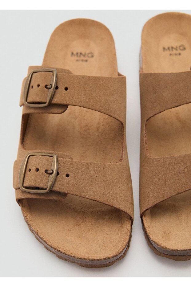 Tokalı deri sandalet - 3