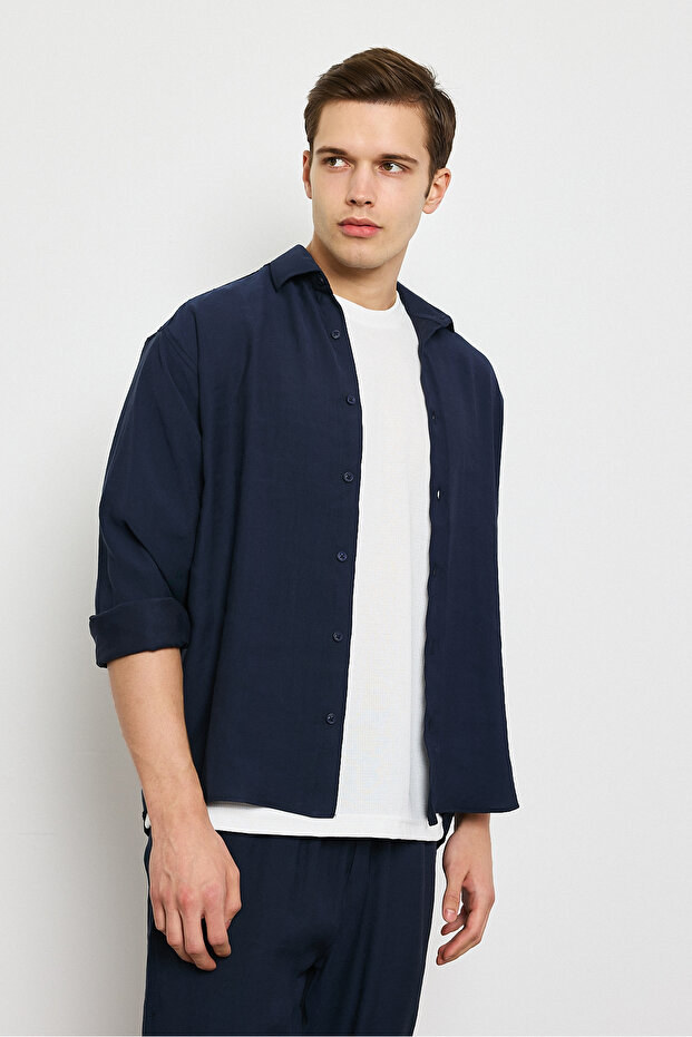 Modal Kumaş Premium Erkek Oversize Gömlek - 2