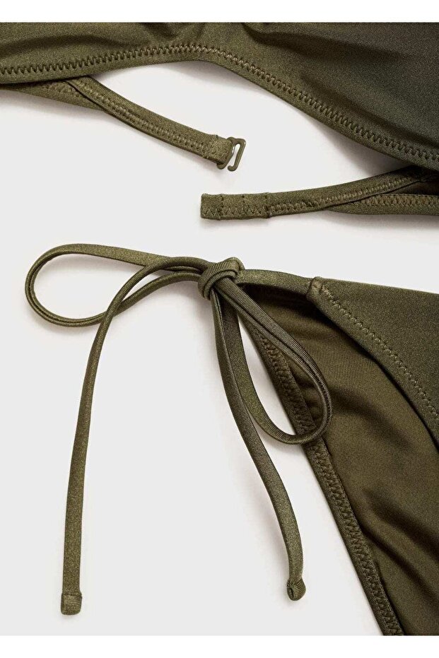 Saten apreli bikini üstü - 6