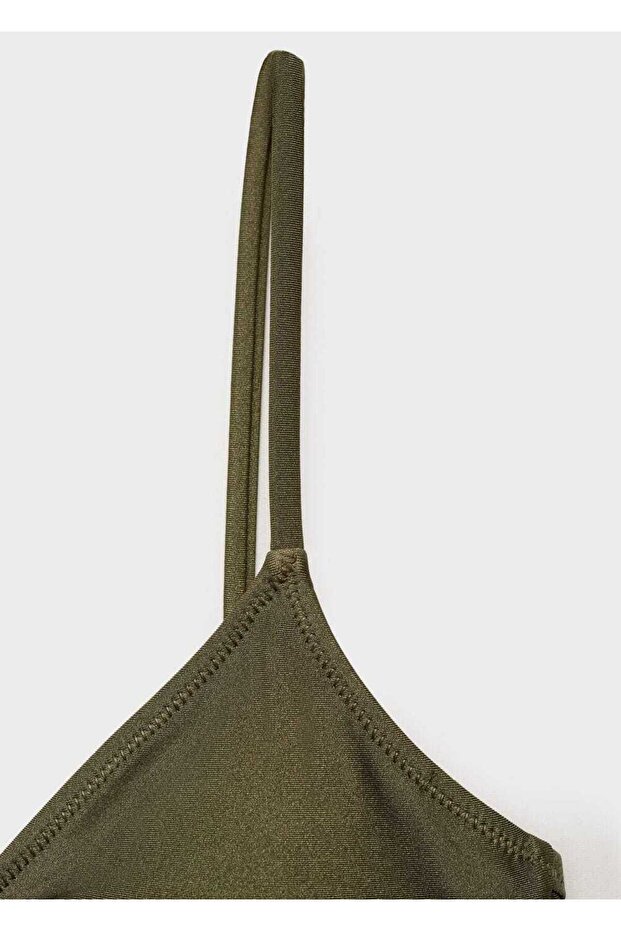 Saten apreli bikini üstü - 5