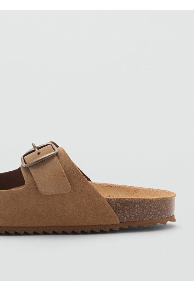 Tokalı deri sandalet - 5