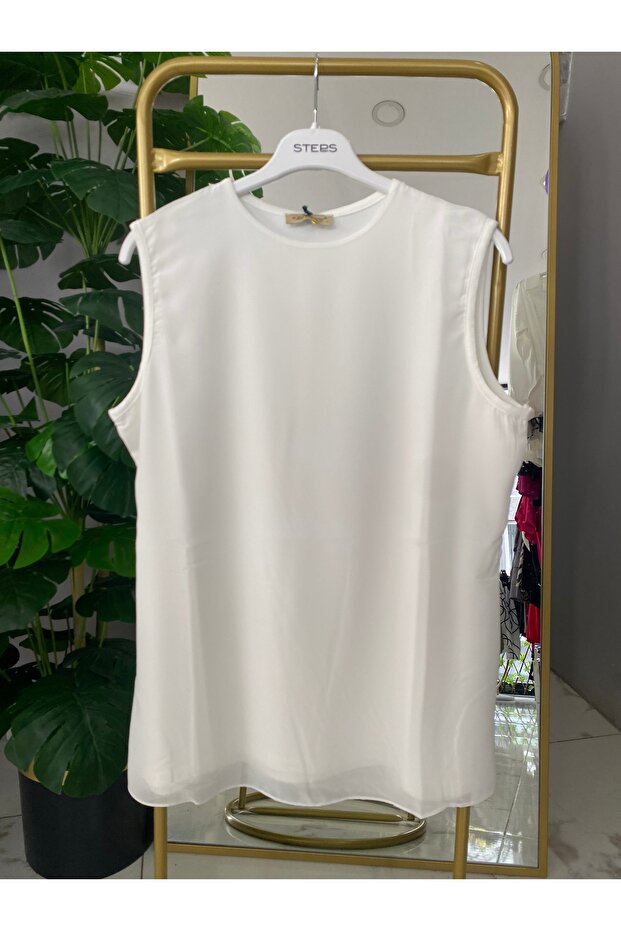 Kolsuz Şifon Bluz - 1