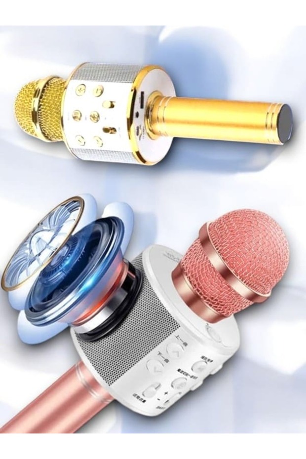 Karaoke Mikrofon ve Hoparlör Bluetooth Hoparlör - Şarjlı ve Taşınabilir Ses Deneyimi - 2