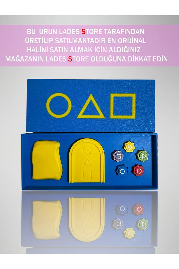 Squid Game Özel DEV OYUN SETİ Mavi Kutu, Dakşi, Taş Oyunu, Beştaş, Davet Kartı, Özel Hediye Kutusu - 2