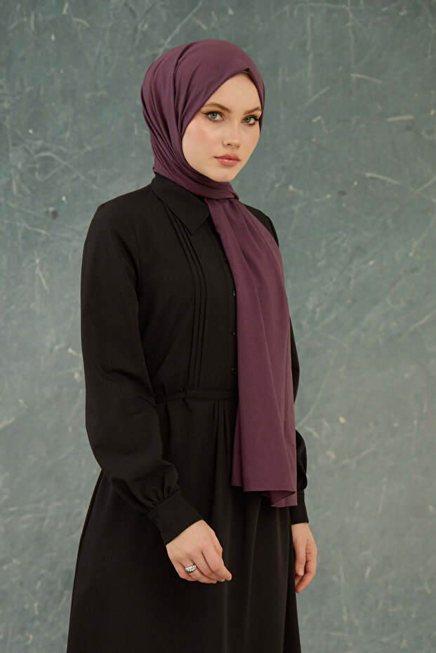 Plain Pattern No Wrinkles Shawl - 5