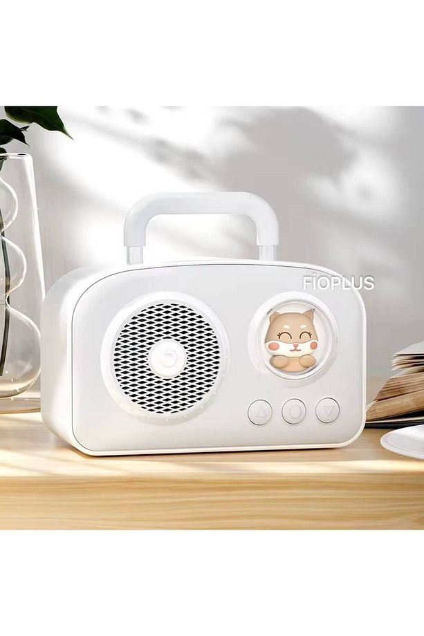 Retro Bluetooth Hoparlör – Sevimli Tasarım, Taşınabilir, Güçlü Ses, Kablosuz, FM Radyo - 4