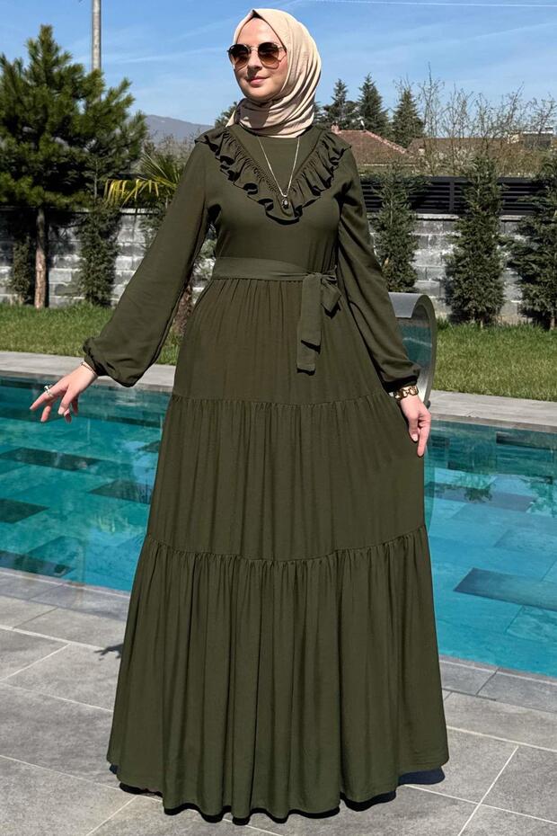 Jale Elbise Haki - 8