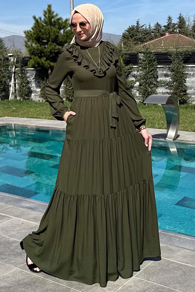 Jale Elbise Haki - 4