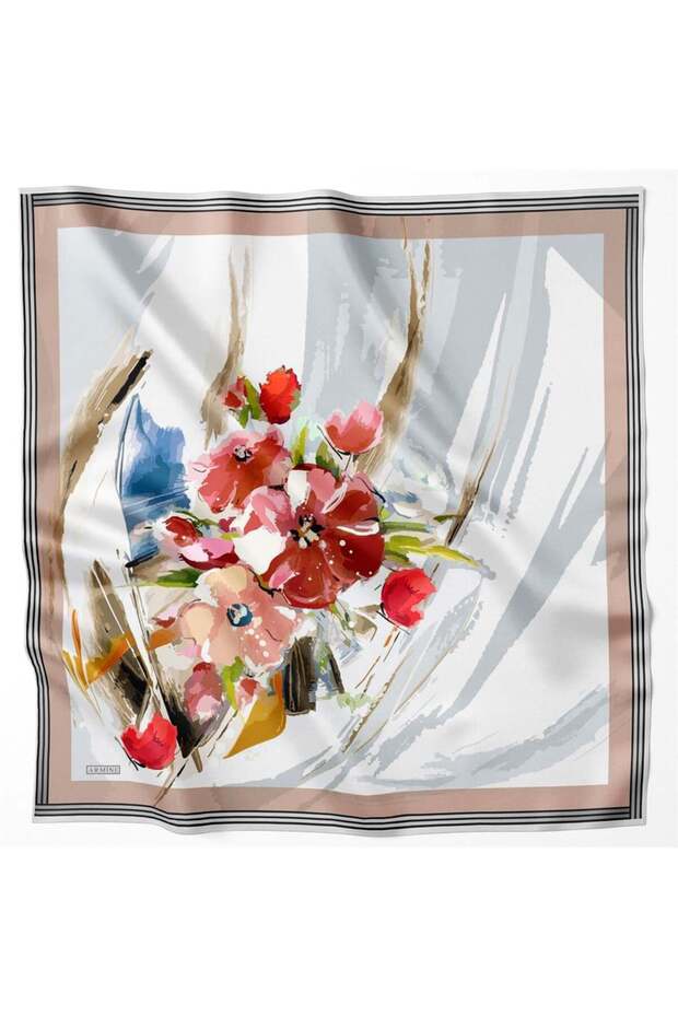 Eșarfă de mătase - 8713D-33 - Tivil - 1