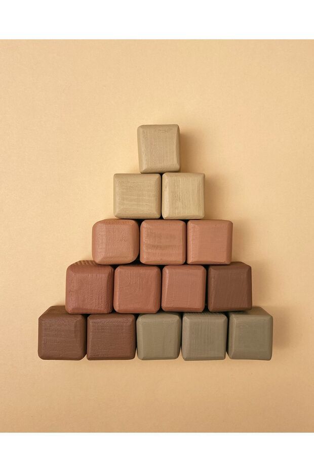 Wooden Cubes - 3cm - Set of 15 - Handmade, Wooden Toy, Open-Ended Natural Toy for Babies and Children