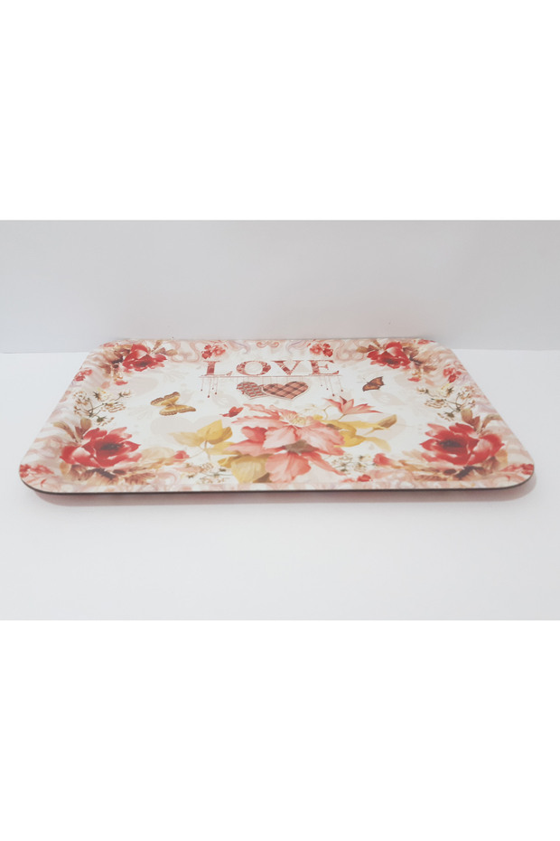 Melamin Çay Tepsi 33.5x23.5 CM Melamin Çay Kahve Sunum Tepsisi - 3
