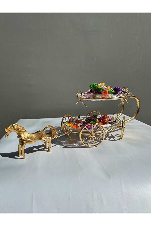 Atlı iki katlı sunumluk-şekerlik - 1