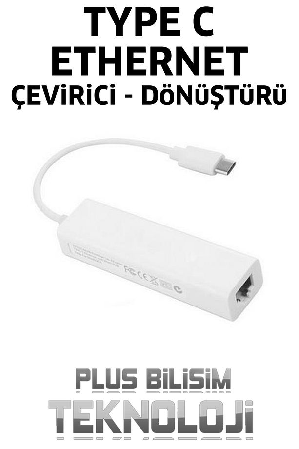 Type C Ethernet Çevirici, Type c to ethernet, Type c Ethernet Dönüştürücü Usb 2.0 Plus Bilişim - 1