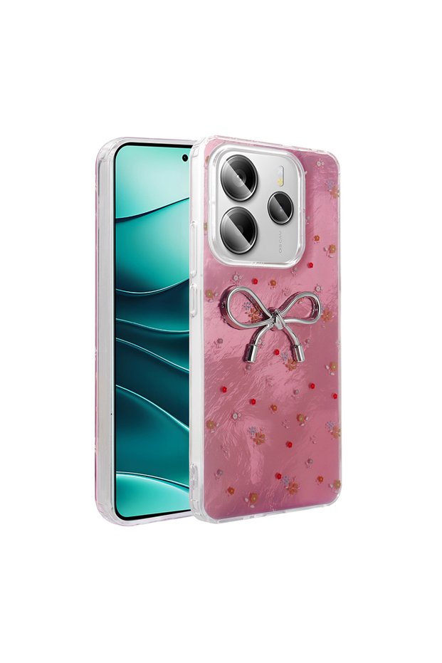 Compatible Case for Xiaomi Redmi Note 14 5g Mobile Phone with Camera Protection Figured Ponti Silicone Cover