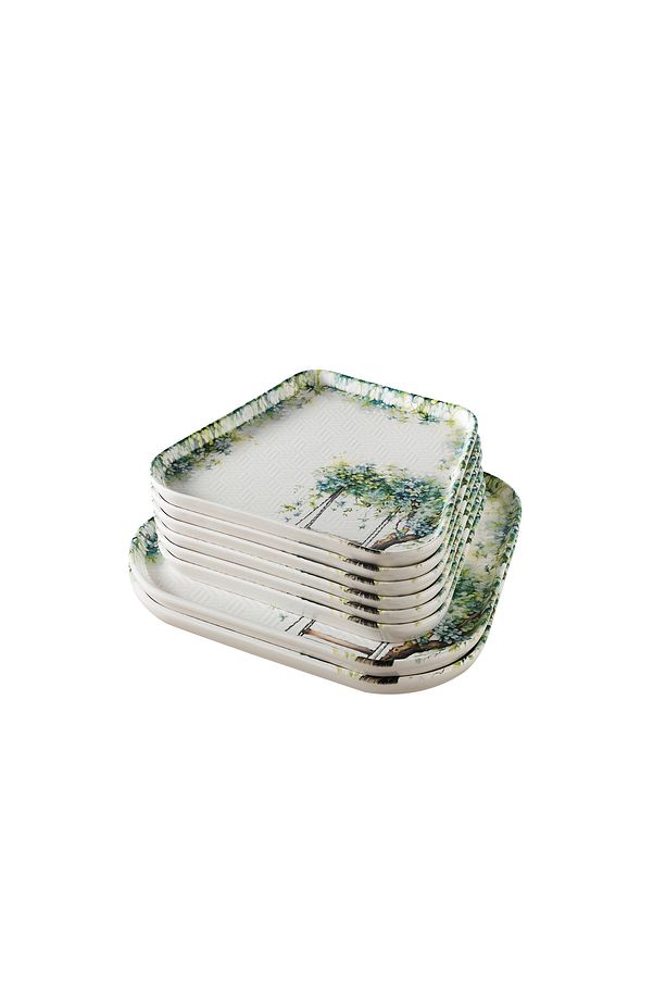 Zyra serisi 6 kişilik stackable Kahvaltı takımı pasta seti kahvaltılık özel yapım set sunum tabağı - 3