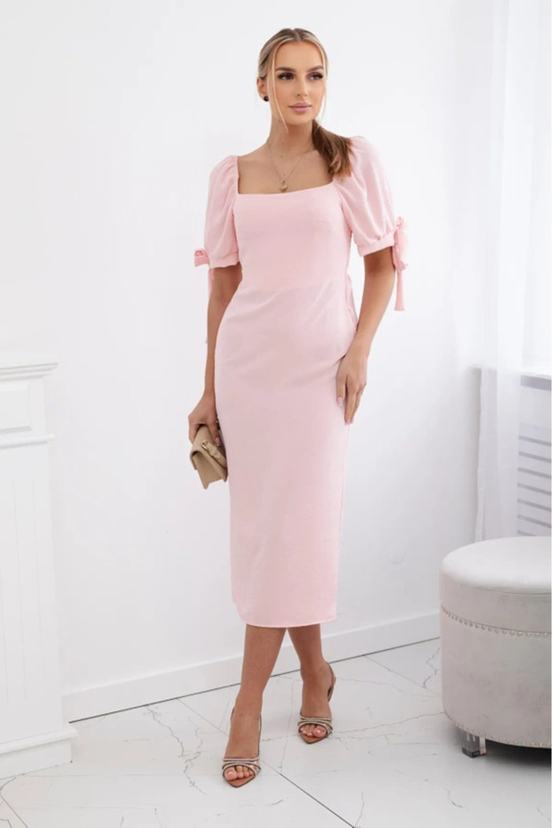Rochie midi cu funde aplicate ART2708