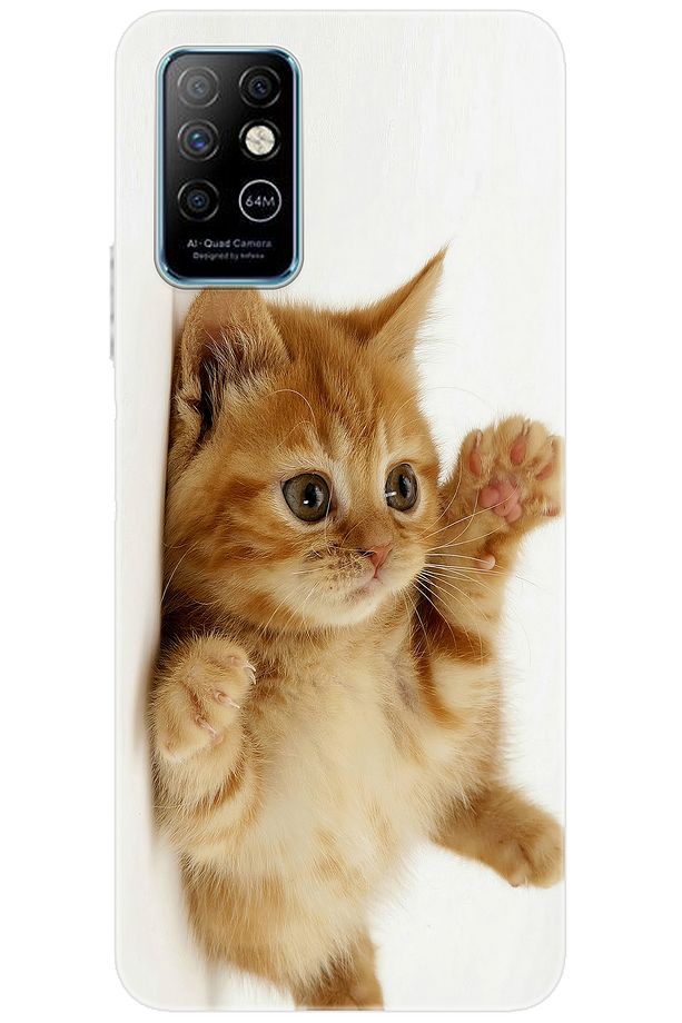 iNfinix Note 8 (X692) Uyumlu Kılıf Desen Baskılı Silikon Sevimli Kedi STK:205 CP-7gvNZjS - 1