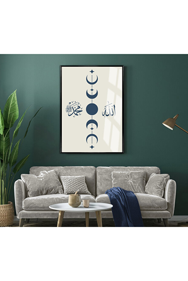 هاريكابيريف | نموذج بوهيمي أزرق الله محمد | طاولة من الزجاج المقسى بإطار عمودي واحد