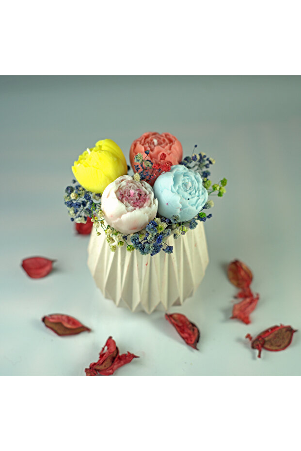 Çiçek Mum Aranjmanı - 2