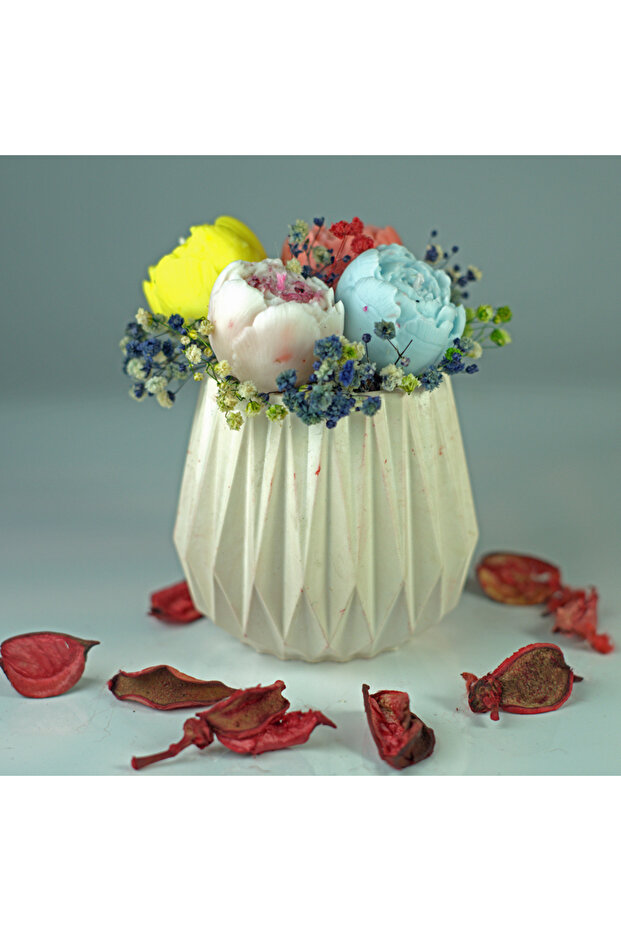 Çiçek Mum Aranjmanı - 1