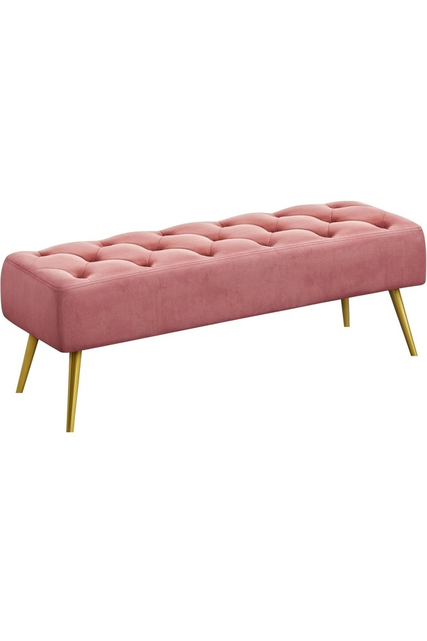 lola bench dekoratif estetik retro ahşap ayak - 1