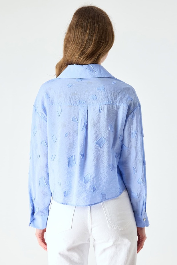 Jakar desenli viskon gömlek - 4