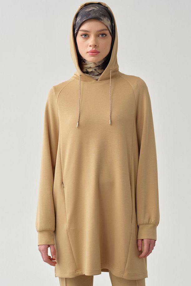 Biyeli Örme Takım - Camel - 5