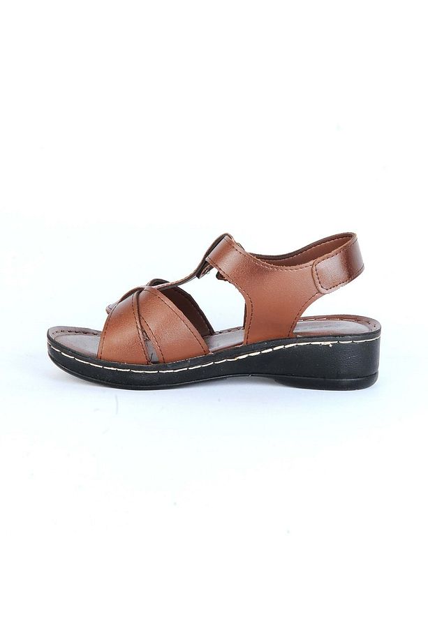 Moda Ayakkabı 01143 Polero Kadın Düz Yazlık Sandalet - 3