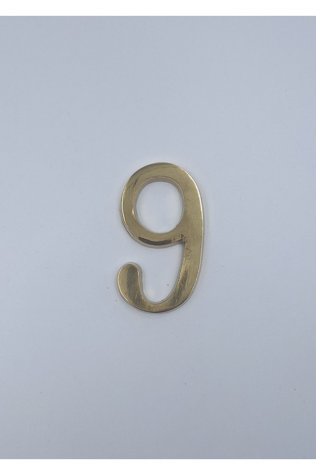 Brass Numerical Door Number 8cm No:9