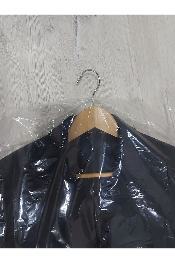 Elbise Torbası 65x105cm 10 Adet Askı Delikli Omuz Kesimli Kaban Ceket Gömlek Elbise Poşeti - 4