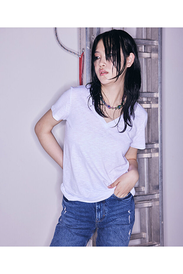 V-Neck Basic Tee - 1