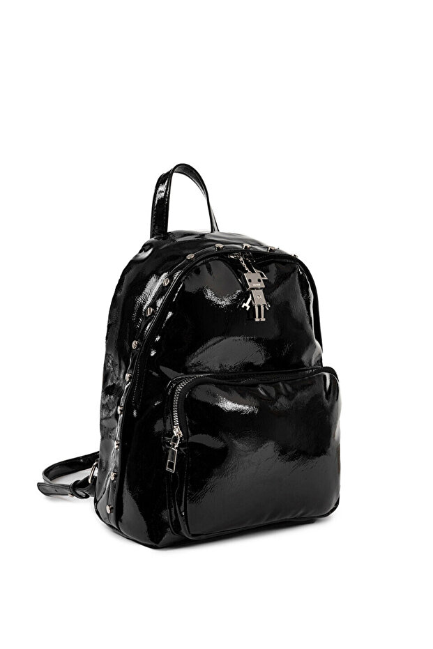 Shiny Textured Backpack - 1