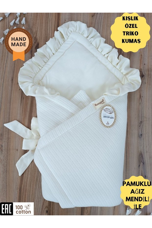 Knitwear Knitted Winter Girl Boy Baby Blanket Swaddle Cotton Hospital Release Newborn Gift