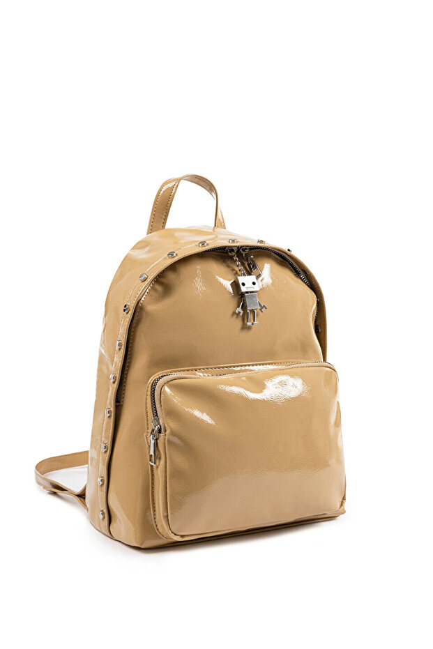 حقيبة ظهر ذات ملمس لامع - 1