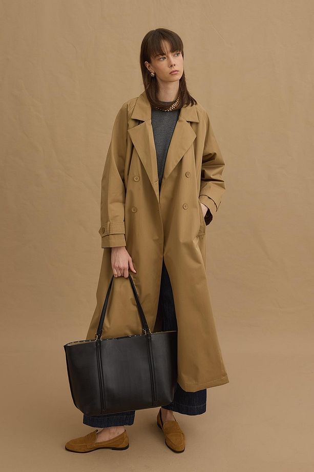 Maxi Trençkot Camel - 3