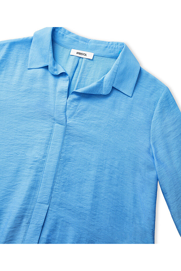 Gömlek yaka bluz - 2