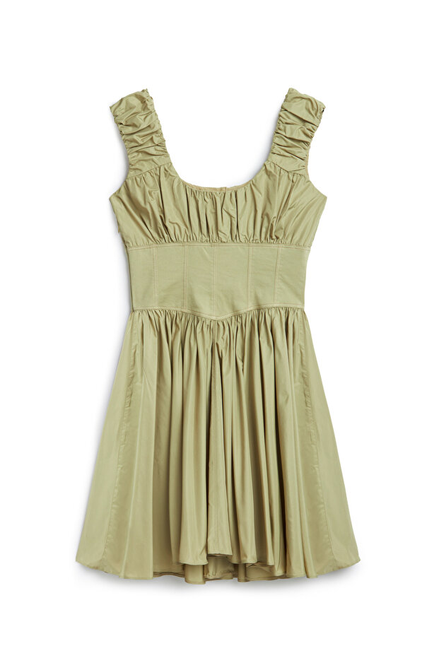 Korse Görünümlü Mini Elbise - 7