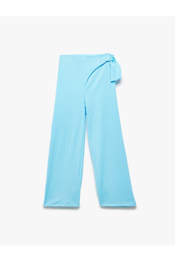 Bağlama Detaylı Basic Bol Paça Pantolon - 1