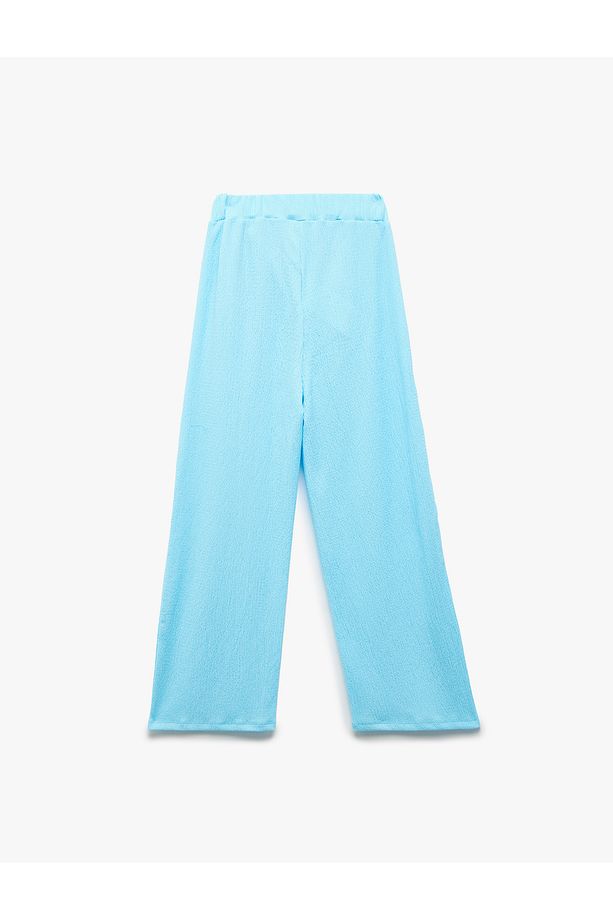Bağlama Detaylı Basic Bol Paça Pantolon - 2