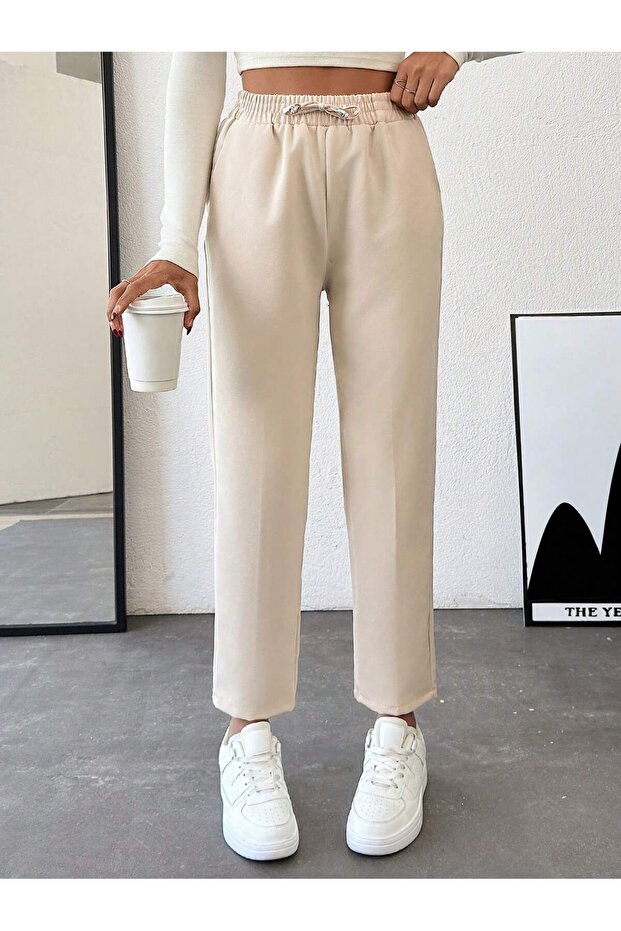 Beli Lastikli Basic Rahat Pantolon - 1