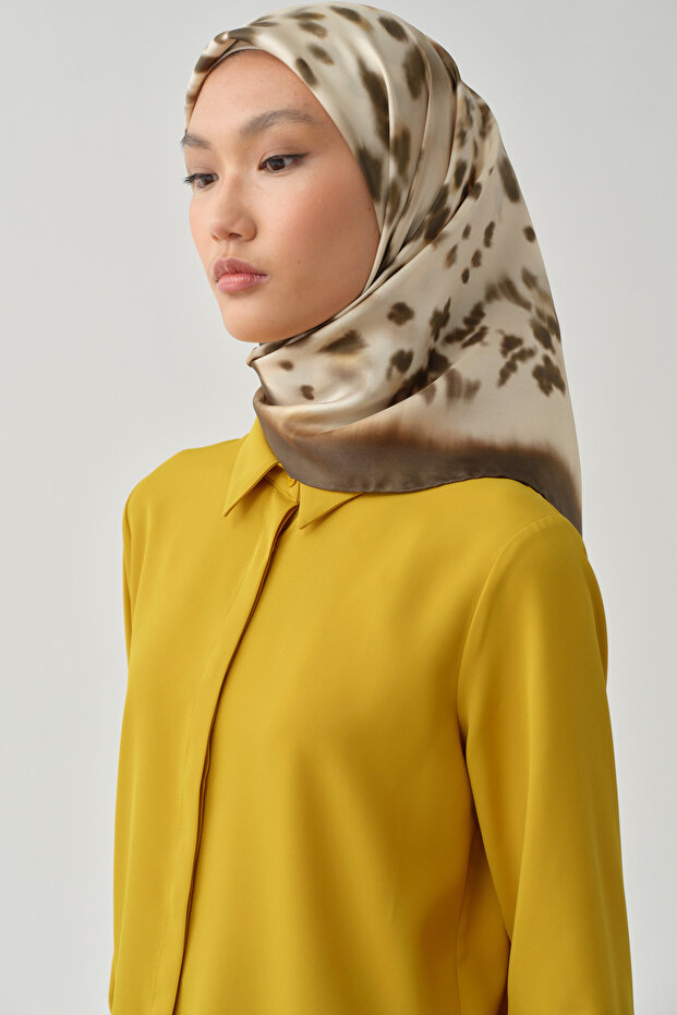 Gizli Patlı Basic Gömlek - Hardal - 4