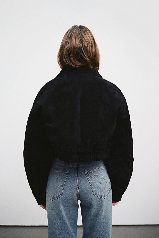 Suni suet crop ceket - 5