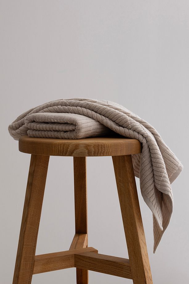 Ivory Bej Bordürlü Mikro Fiber %100 Pamuk 2Li Banyo Havlusu Seti 50 X 90 - 70 X 140 1104A - 1