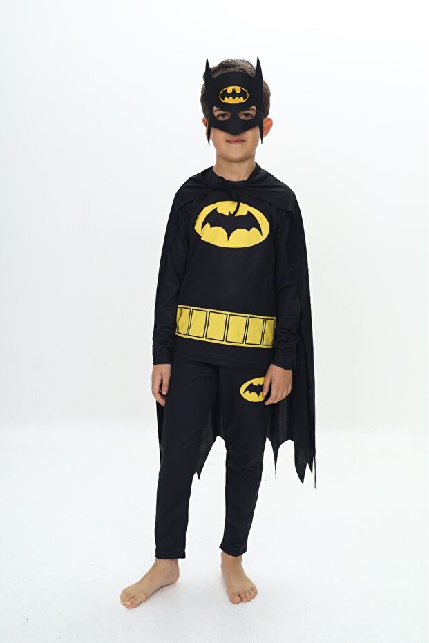 High Quality Batman Muscular Boy Masked Black Spider Adem Pattern Pajamas Suit